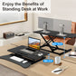 Standing Desk Converter 32 inch Height Adjustable Sit to Stand Up Desk Tabletop Dual Monitor and Laptop Workstation - Vixiahome