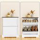 Shoes Cabinet Storage Organizer Flip Drawer Shoe Cabinet with Adjustable Shelves - 2-Tier Narrow Entryway Organizer, Anti-Tip Shoe Rack for Hallway/Living Room Engineer Wood (White) - Vixiahome