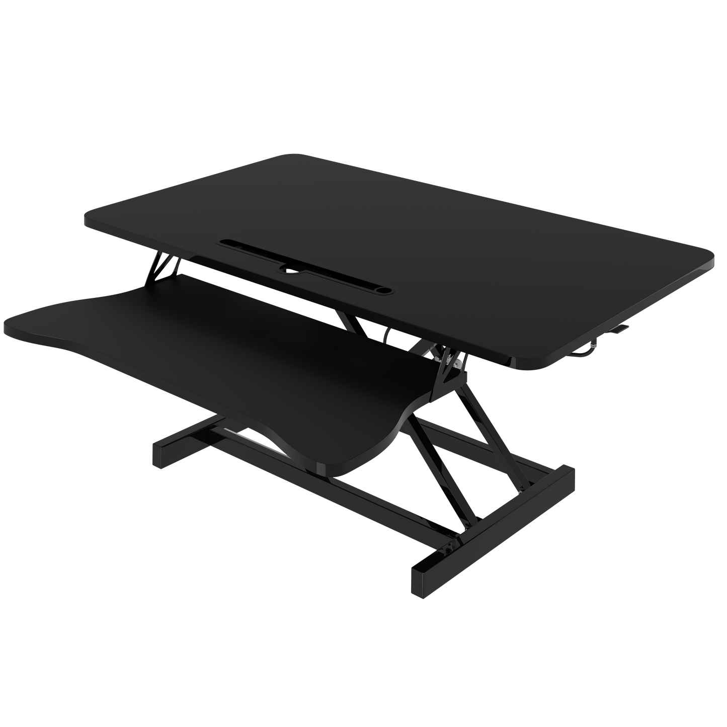 Standing Desk Converter 32 inch Height Adjustable Sit to Stand Up Desk Tabletop Dual Monitor and Laptop Workstation - Vixiahome