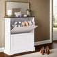 Shoes Cabinet Storage Organizer Flip Drawer Shoe Cabinet with Adjustable Shelves - 2-Tier Narrow Entryway Organizer, Anti-Tip Shoe Rack for Hallway/Living Room Engineer Wood (White) - Vixiahome