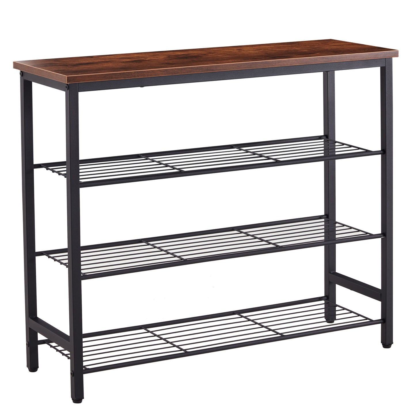 DN 4-Tier Metal Shoe Rack, Modern Multifunctional Shoe Storage Shelf with MDF Top Board,  1 pc per  carton - Vixiahome